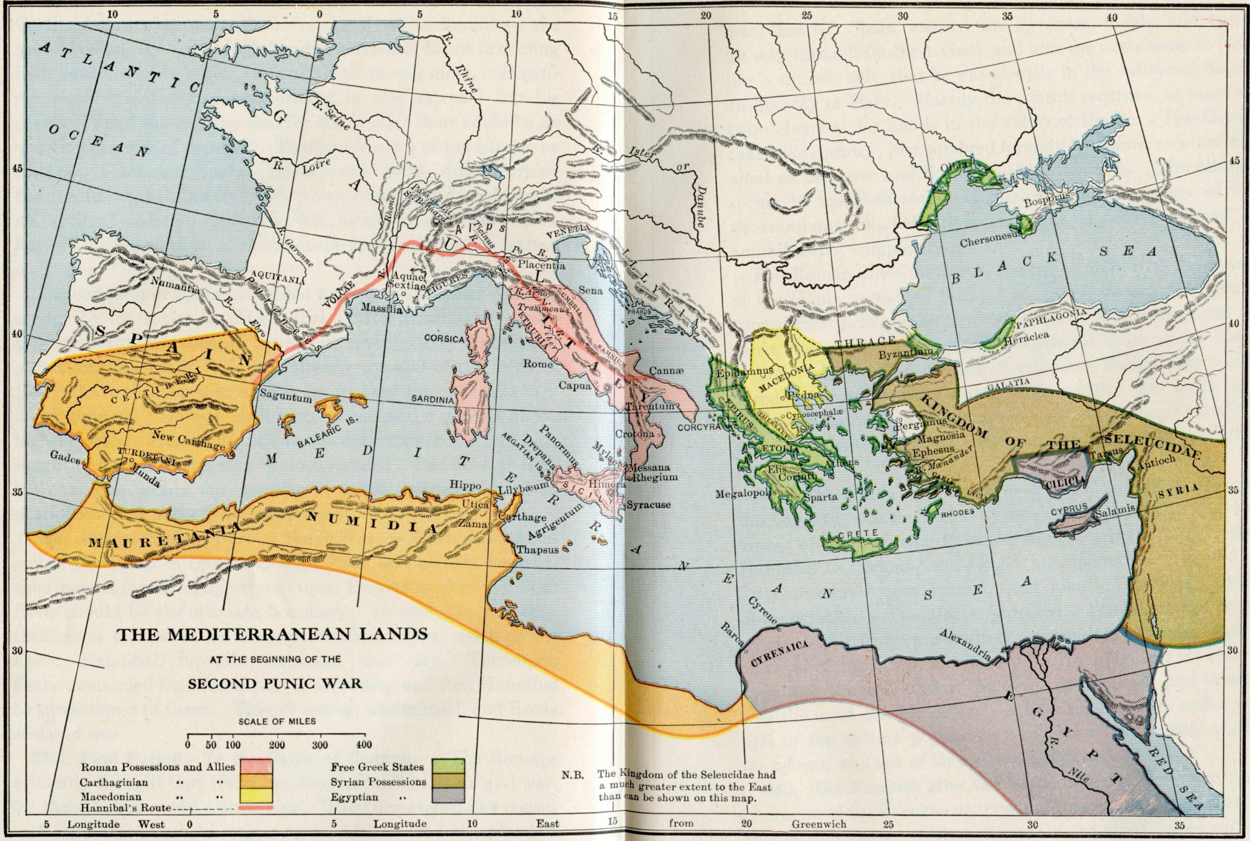 The Mediterranean Lands at the Beginning of the Second Punic War