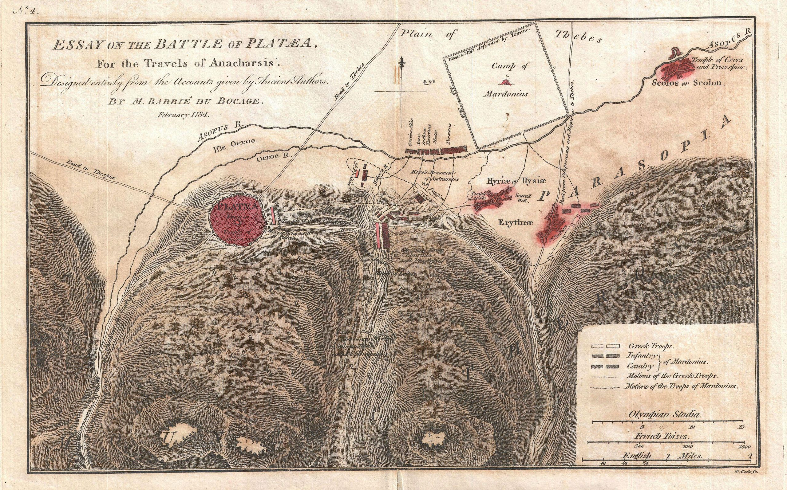 Plataea map from 1784