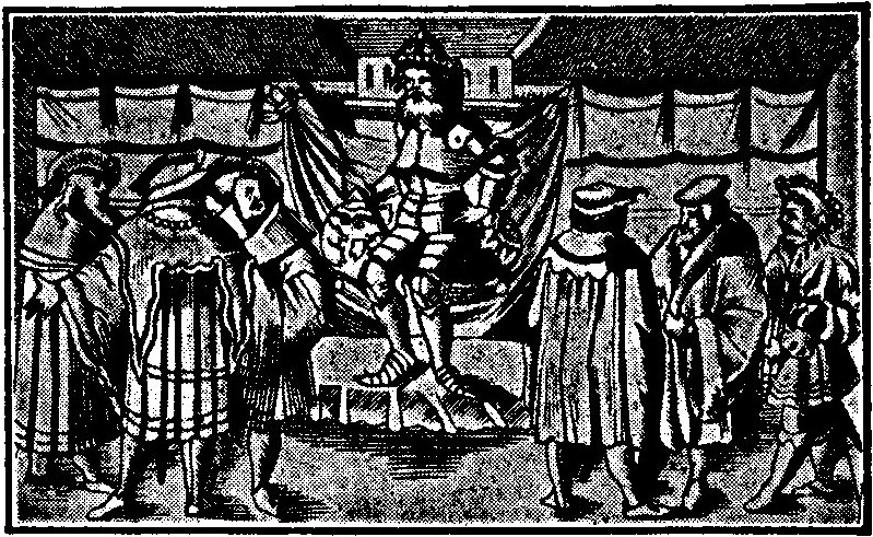 A BARON'S COURT: From a sixteenth-century woodcut.
