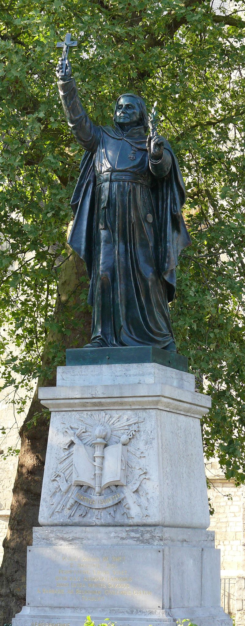 Statue of Fr. De Smet in Dendermonde, Belgium