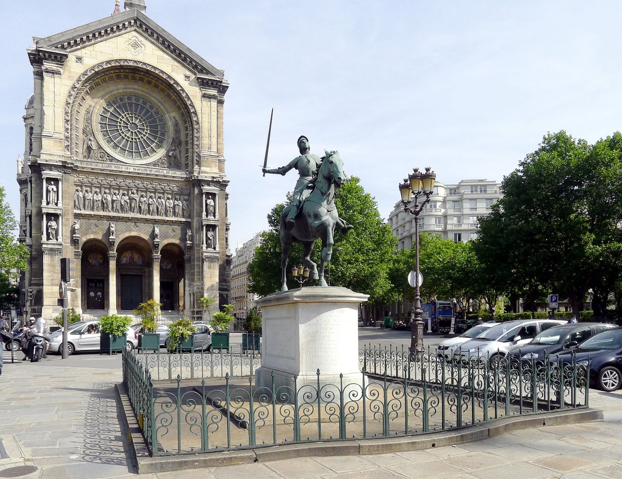 ST. JOAN OF ARC A statue in the Place Saint-Augustin, Paris.